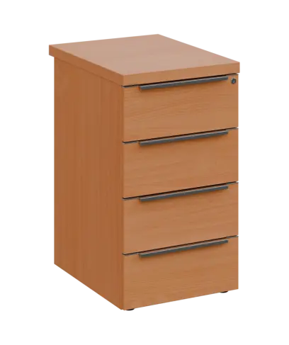 SIKC - 61 kontejner přístavný, 4-zásuvkový, deska 36 mm, centrální zámek, buk royal